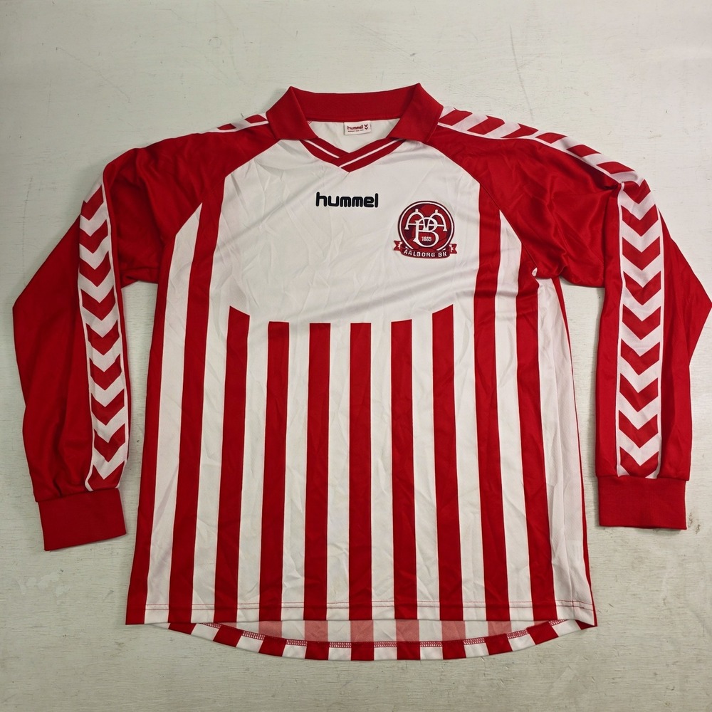 Aalborg BK Jersey Home Football Shirt 2006 - 2009 Multicolor Hummel Men's XL EUC